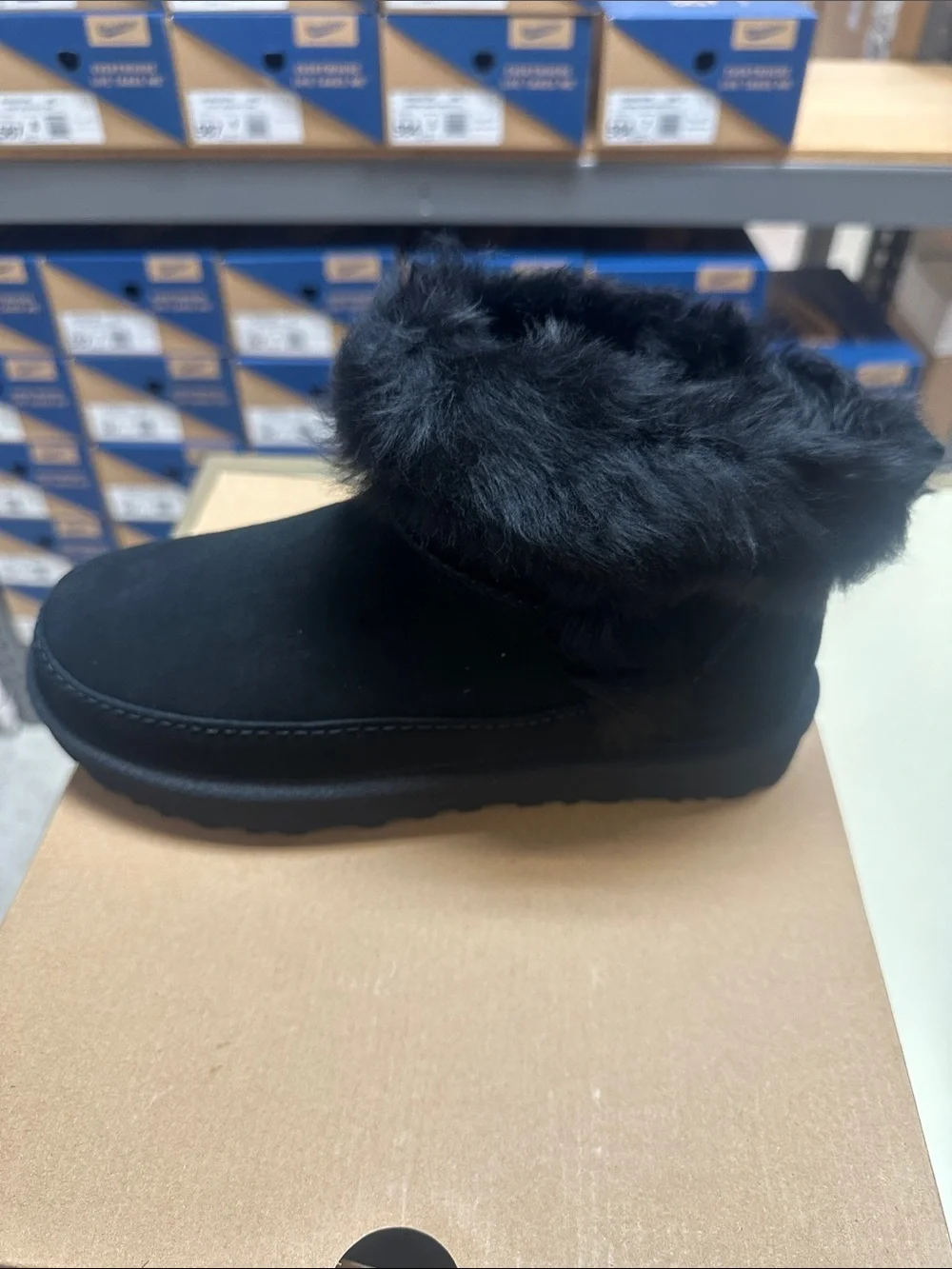 Ugg Women's Classic Mini Chalet Black Ankle Winter Boots